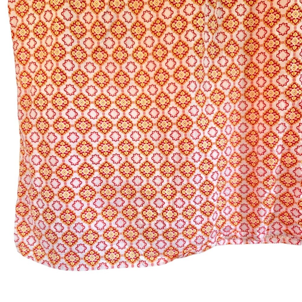 Island Republic Womens Sleeveless Buttton Front Belted Dress Large Yellow Orange - Picture 13 of 16